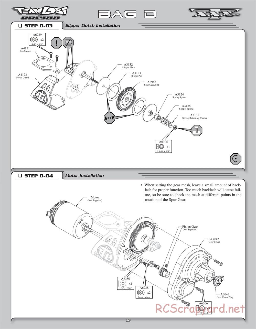 Team Losi - XXXT CR - Manual - Page 13