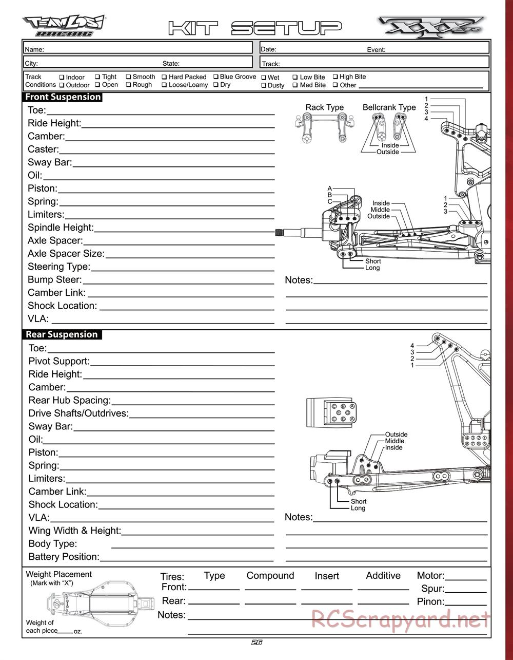 Team Losi - XXXT CR - Manual - Page 29