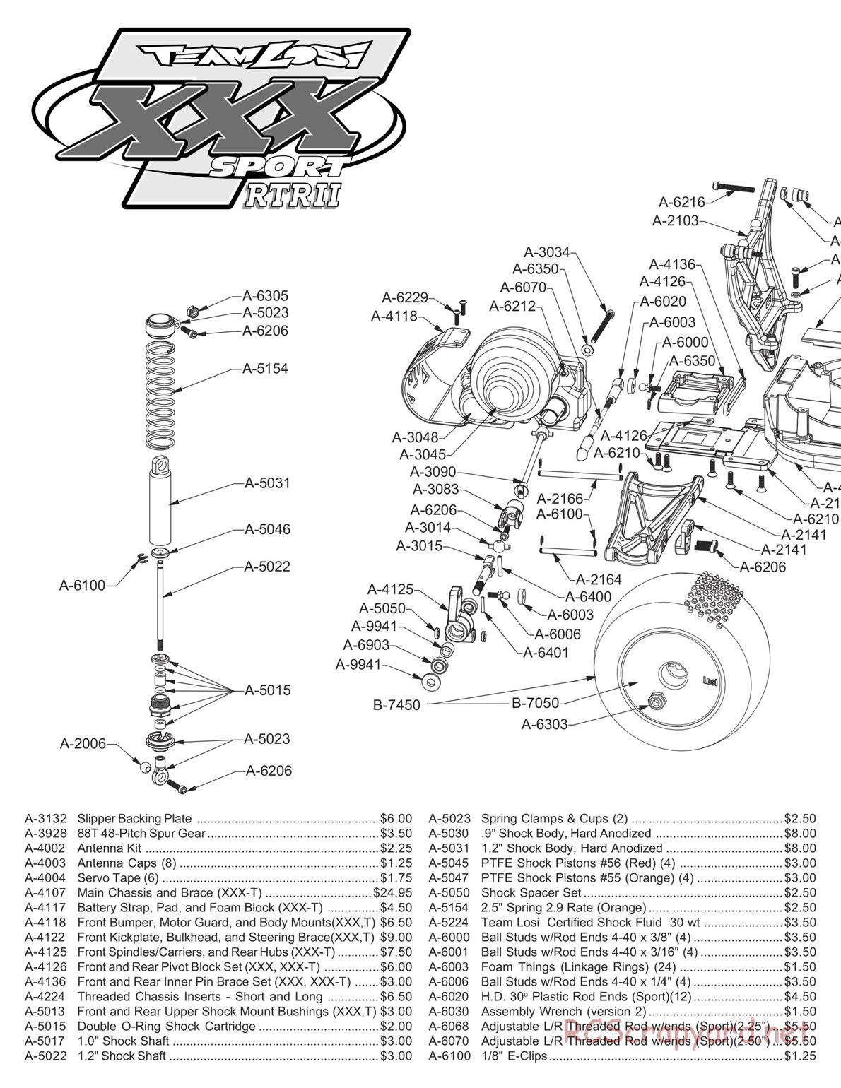 Team Losi - XXXT Sport RTRII - Manual - Page 2