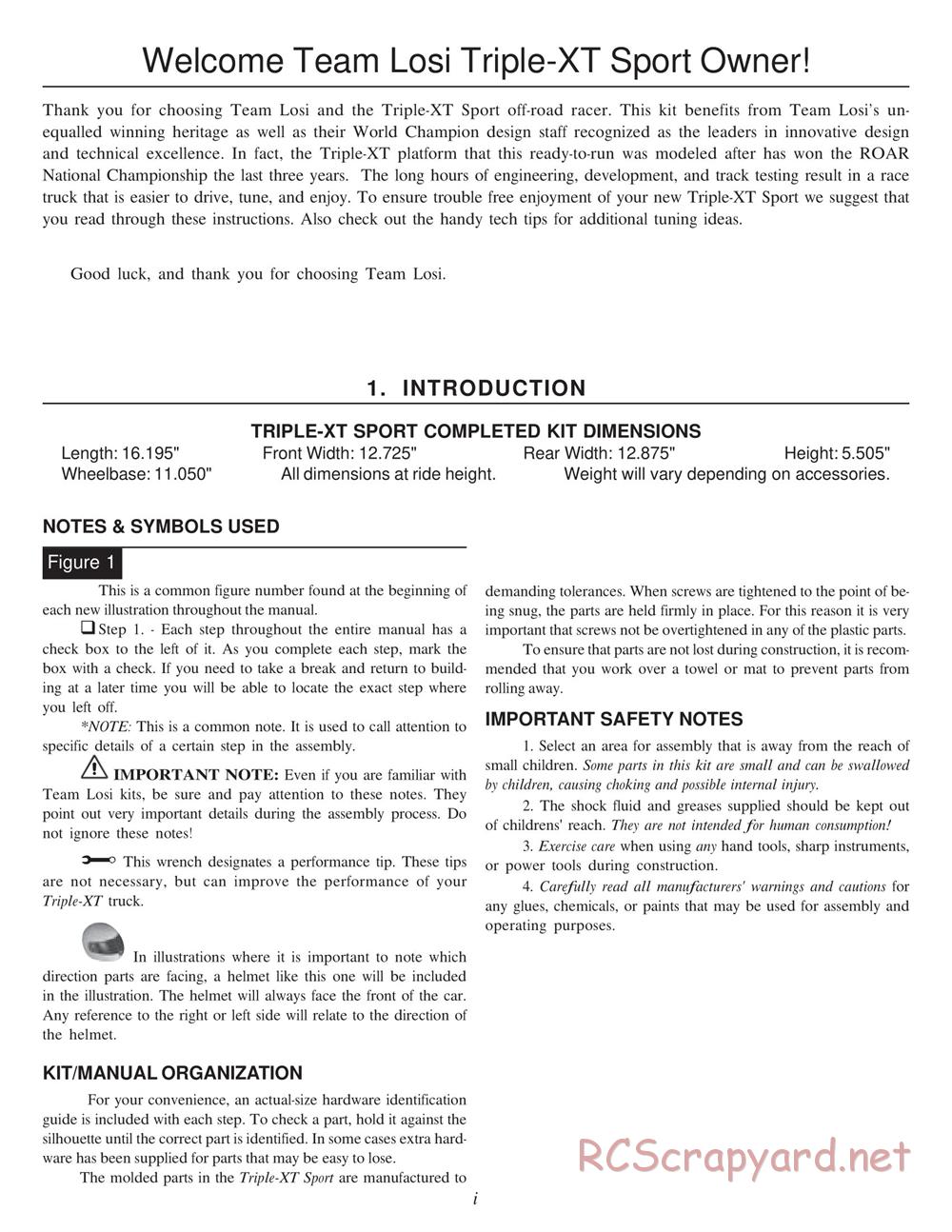 Team Losi - XXXT Sport RTRII - Manual - Page 3