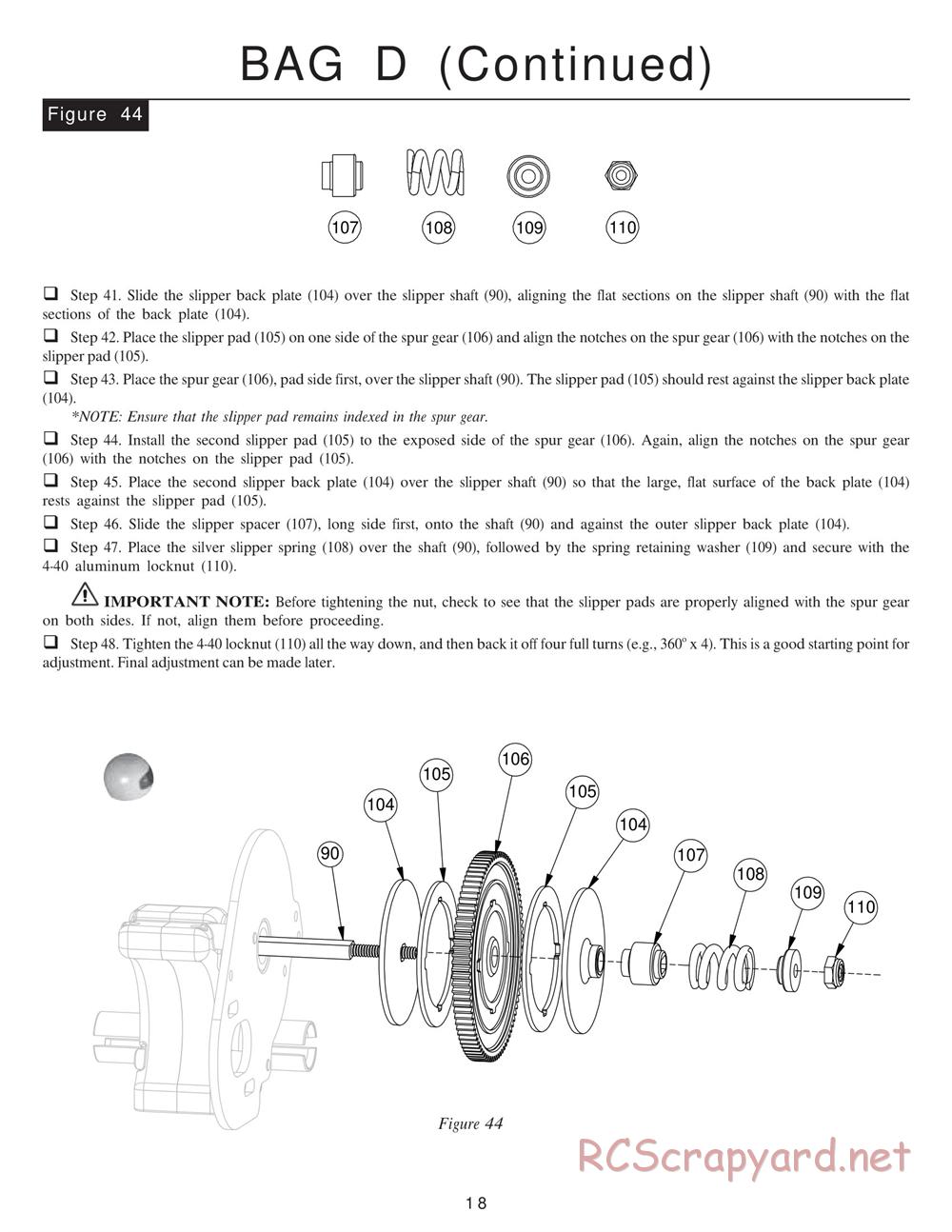 Team Losi - XXXT Sport RTRII - Manual - Page 22