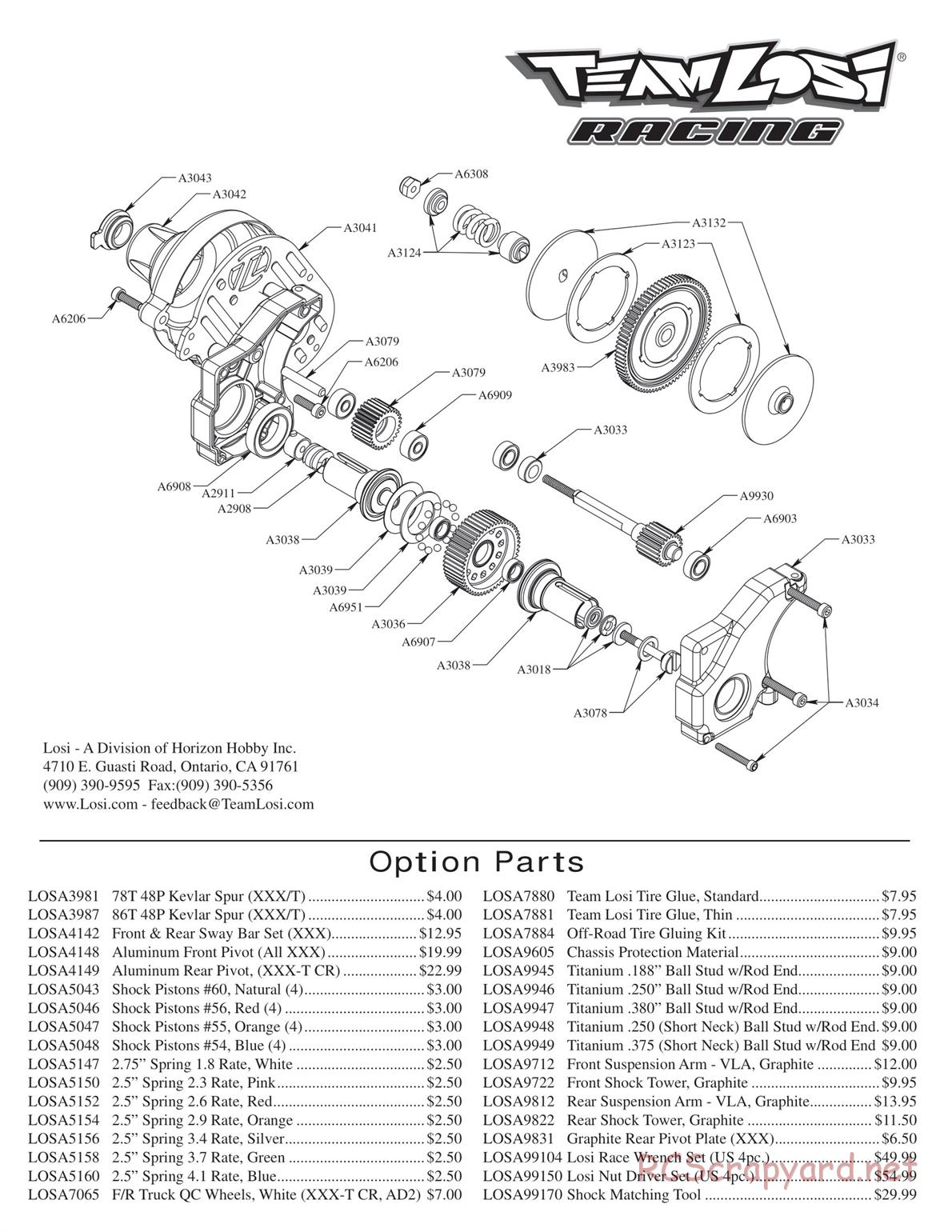 Team Losi - XXXT CR - Manual - Page 3