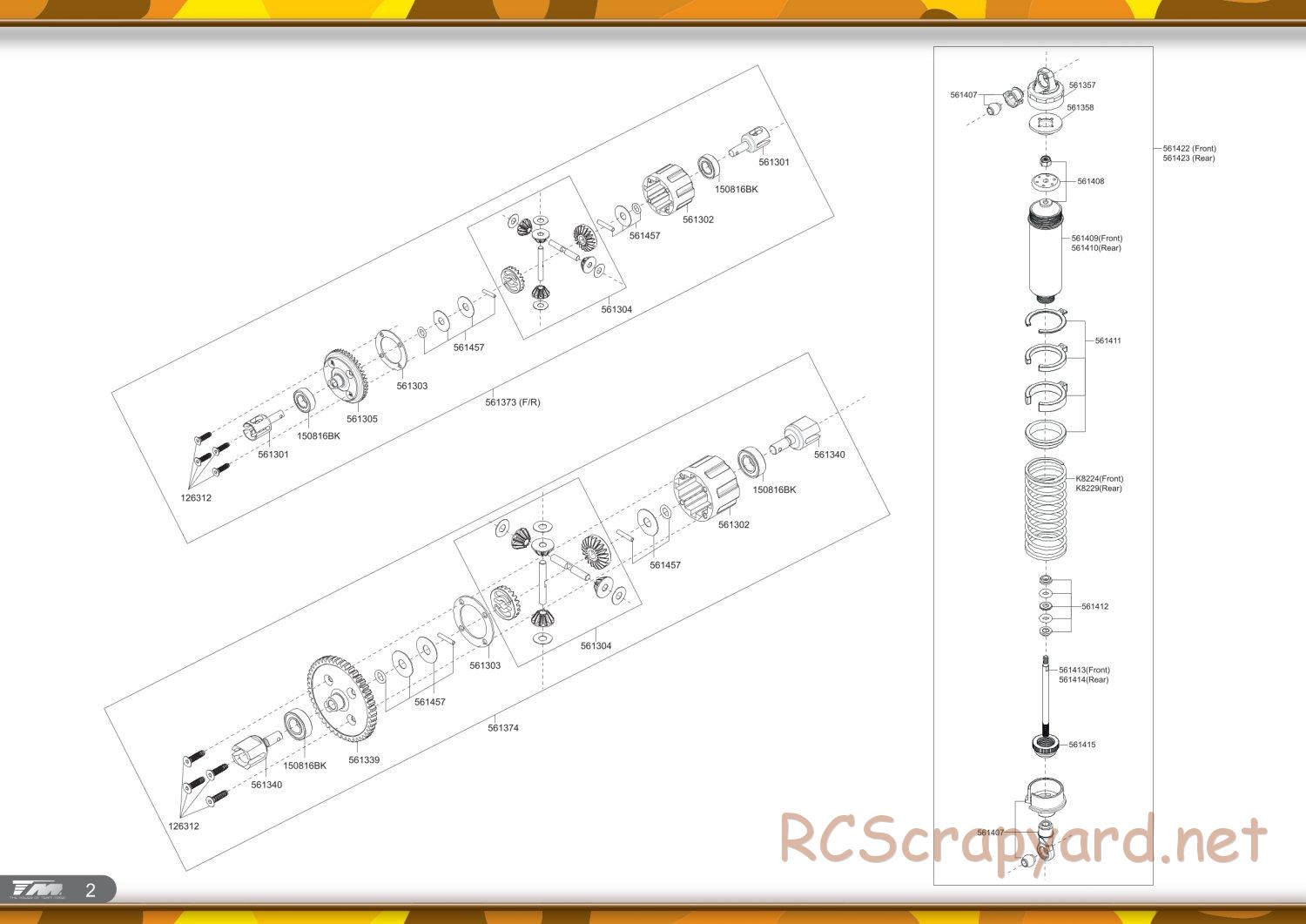 Team Magic - B8 NAGA - Exploded View - Page 1