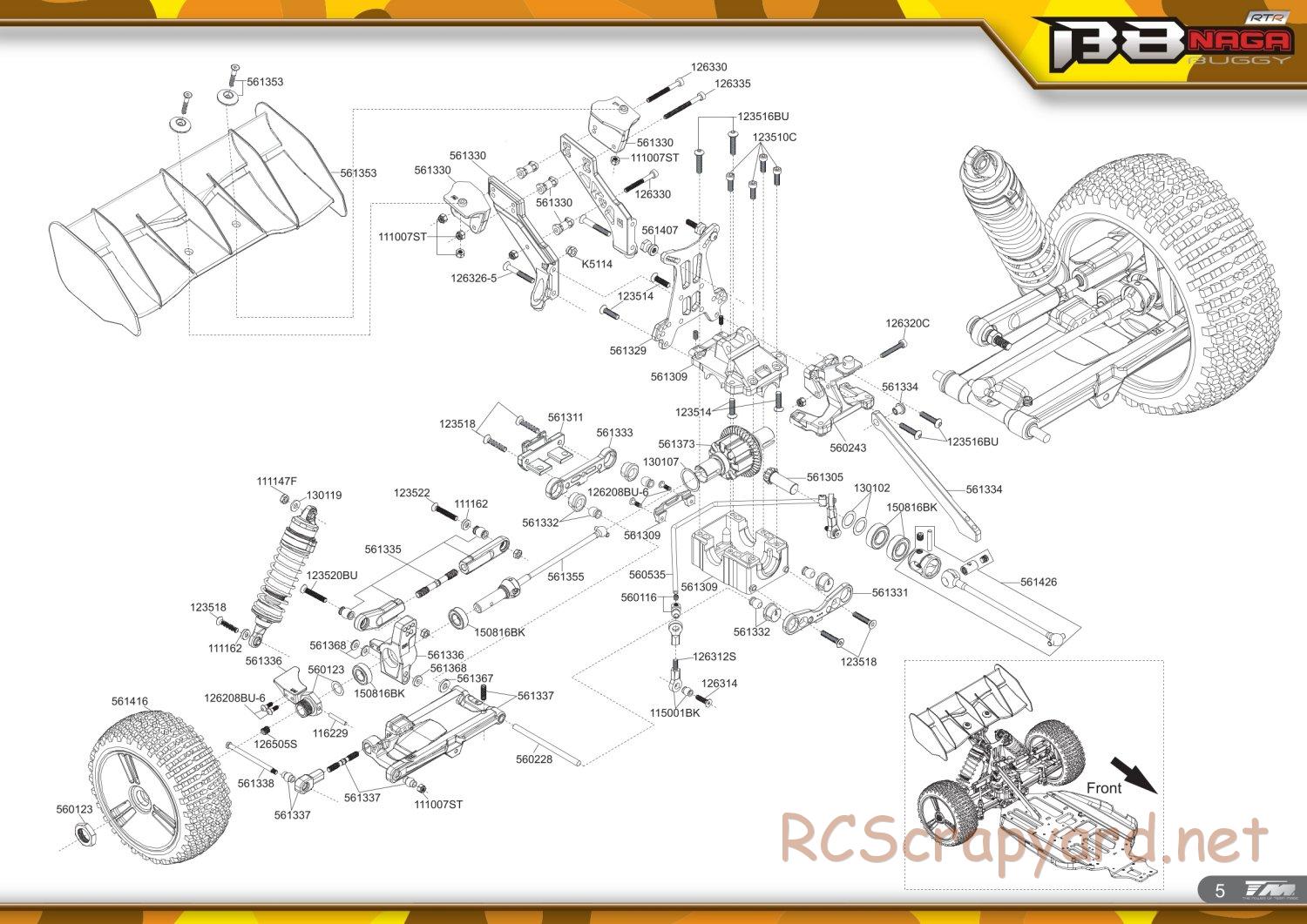 Team Magic - B8 NAGA - Exploded View - Page 4