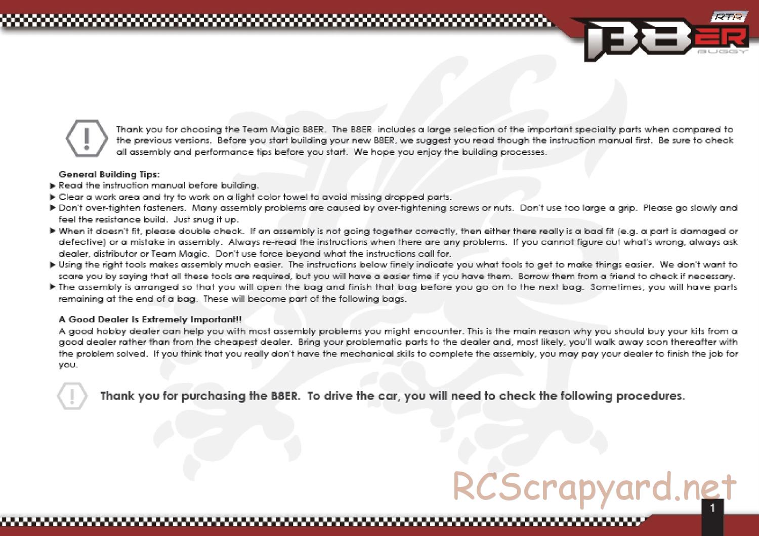 Team Magic - B8ER - Manual - Page 2