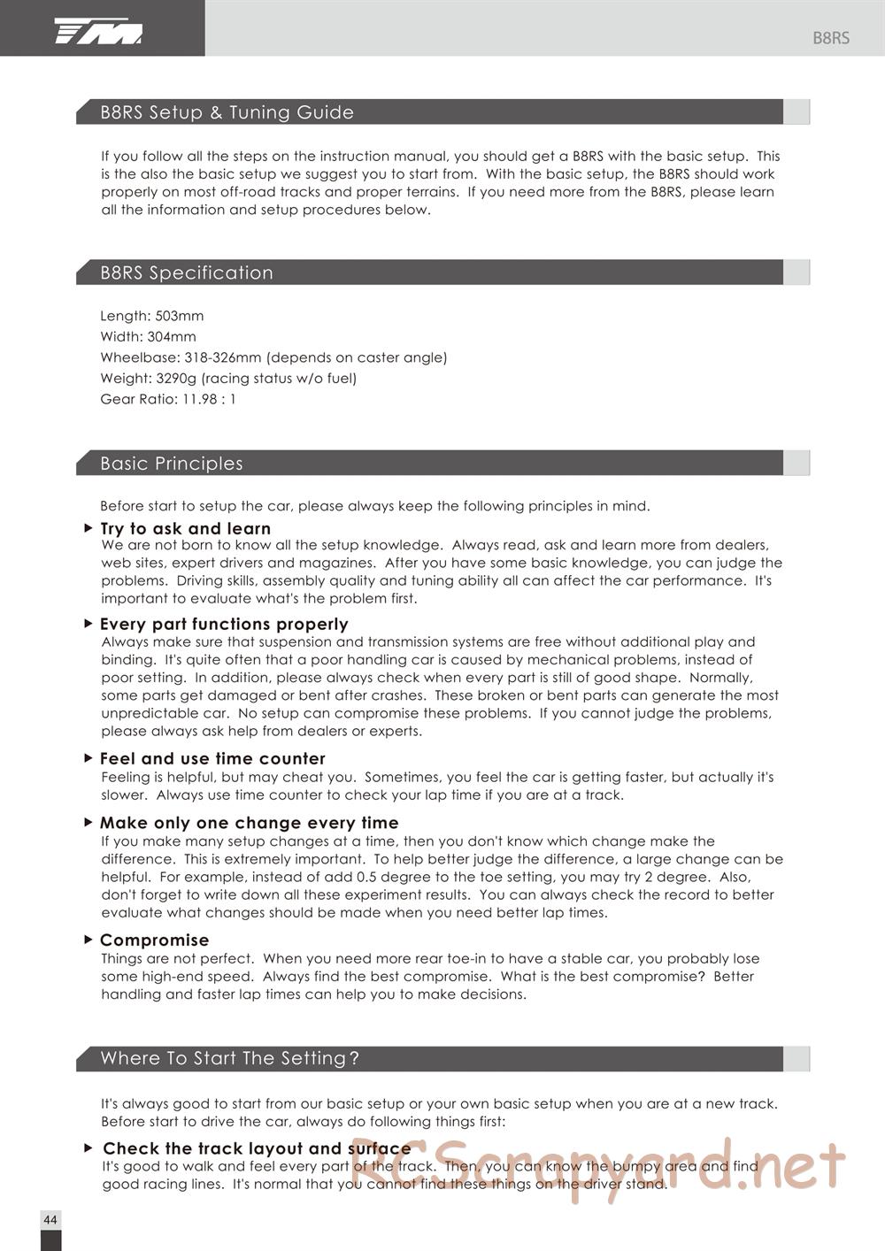 Team Magic - B8RS - Manual - Page 19