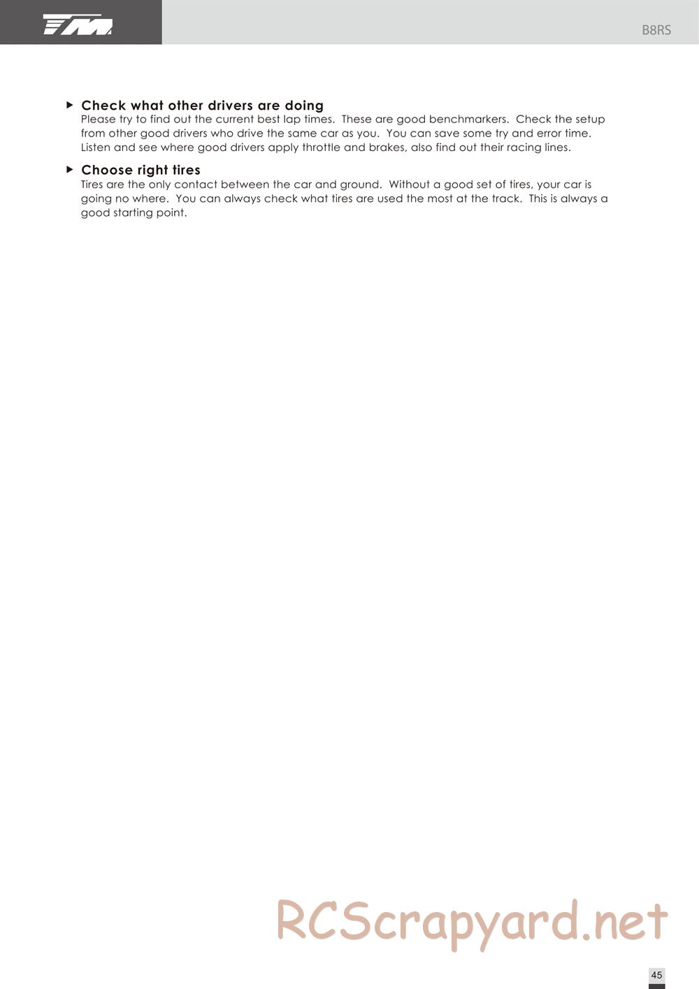 Team Magic - B8RS - Manual - Page 20