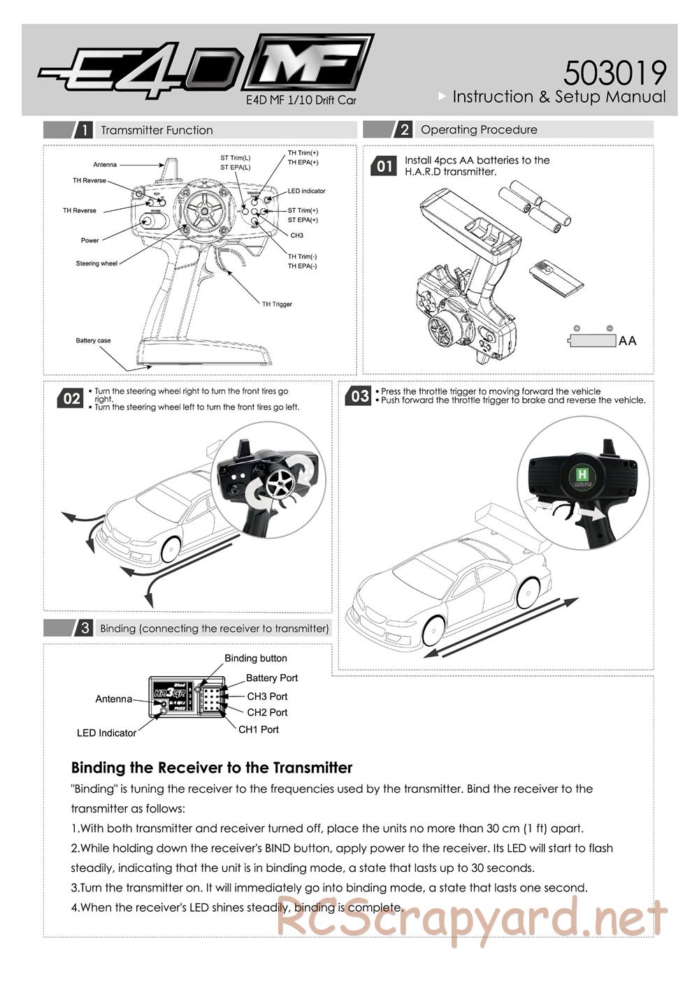 Team Magic - E4D-MF Gold Chassis - Manual - Page 1
