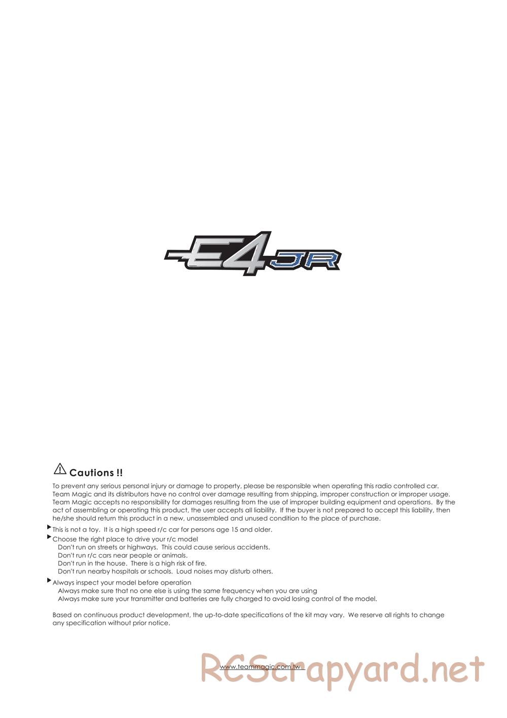 Team Magic - E4-JR - Manual - Page 13