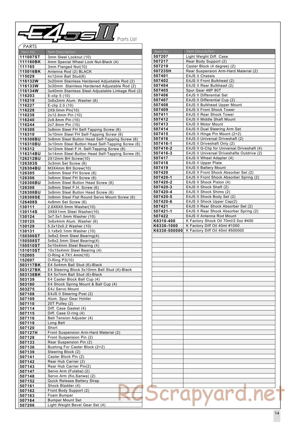 Team Magic - E4JS II - Manual - Page 15