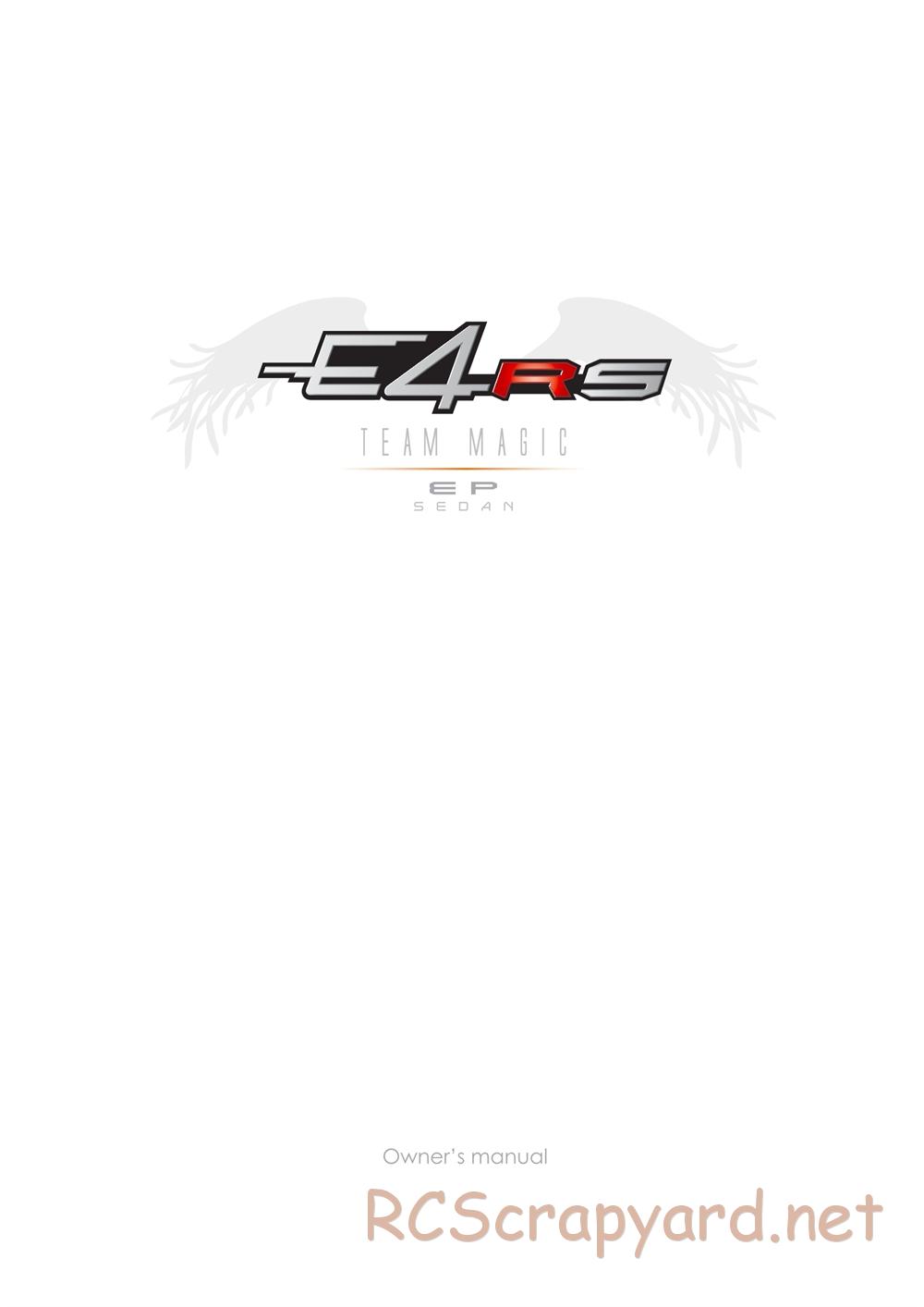 Team Magic - E4-RS - Manual - Page 1