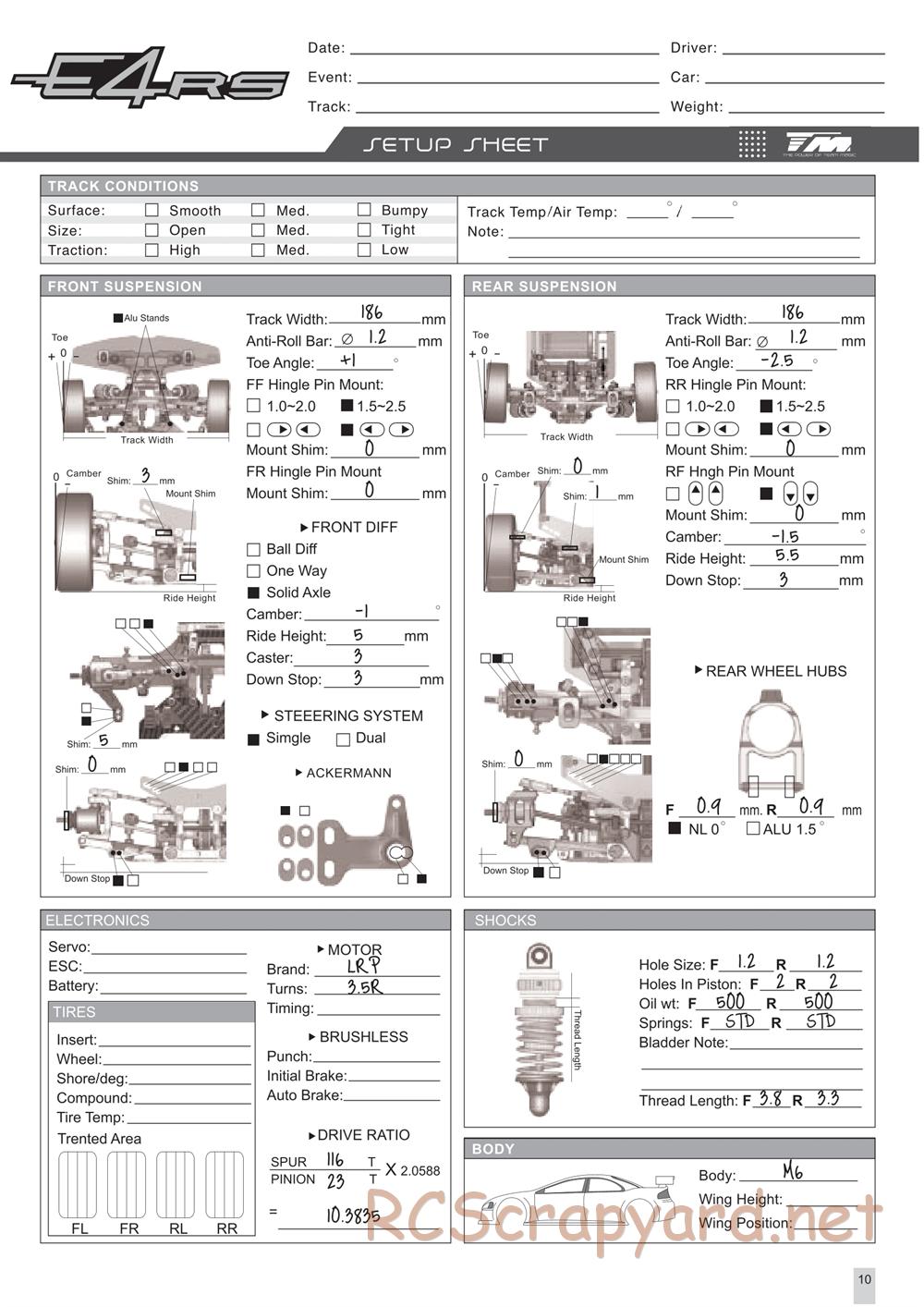 Team Magic - E4-RS - Manual - Page 11