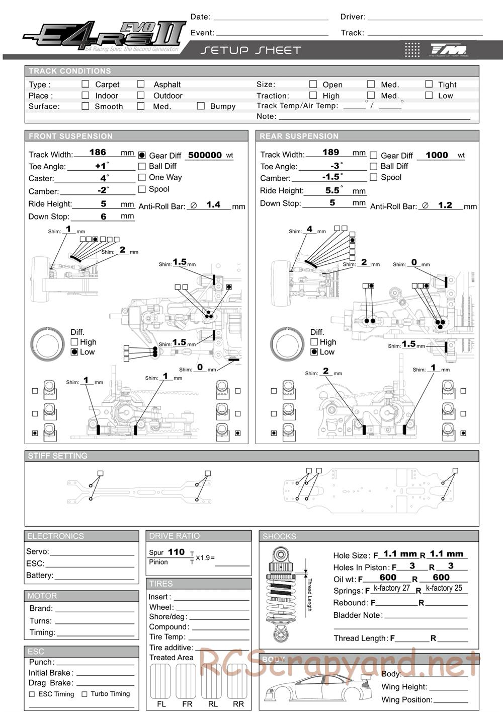 Team Magic - E4-RS II Evo - Manual - Page 20