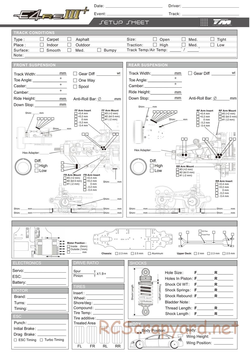 Team Magic - E4-RS III+ - Manual - Page 18