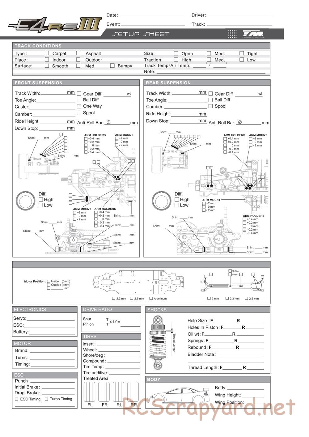 Team Magic - E4-RS III - Manual - Page 19