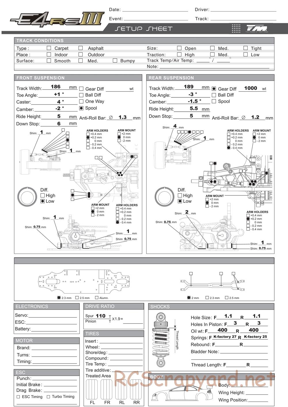 Team Magic - E4-RS III - Manual - Page 20