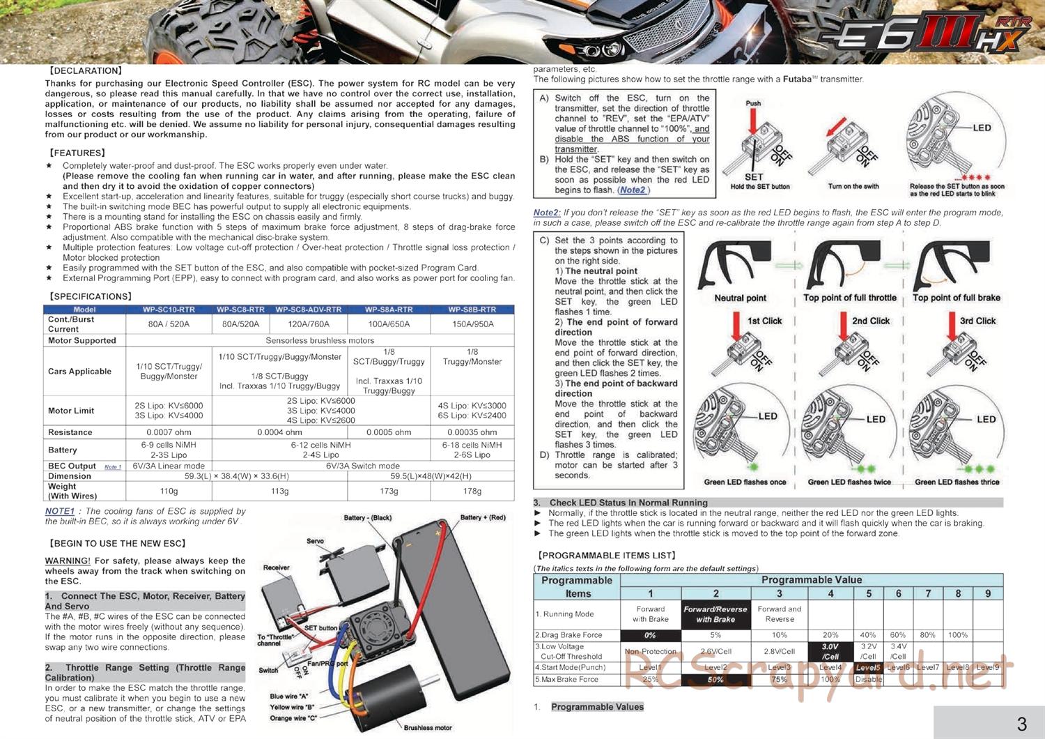 Team Magic - E6 III HX - Manual - Page 4