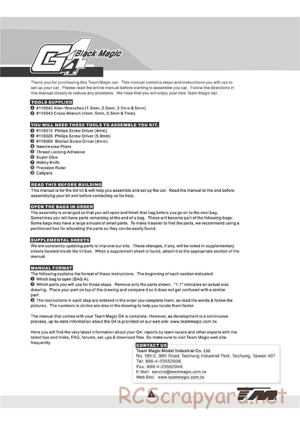 Team Magic - G4 Evo - Manual - Page 2