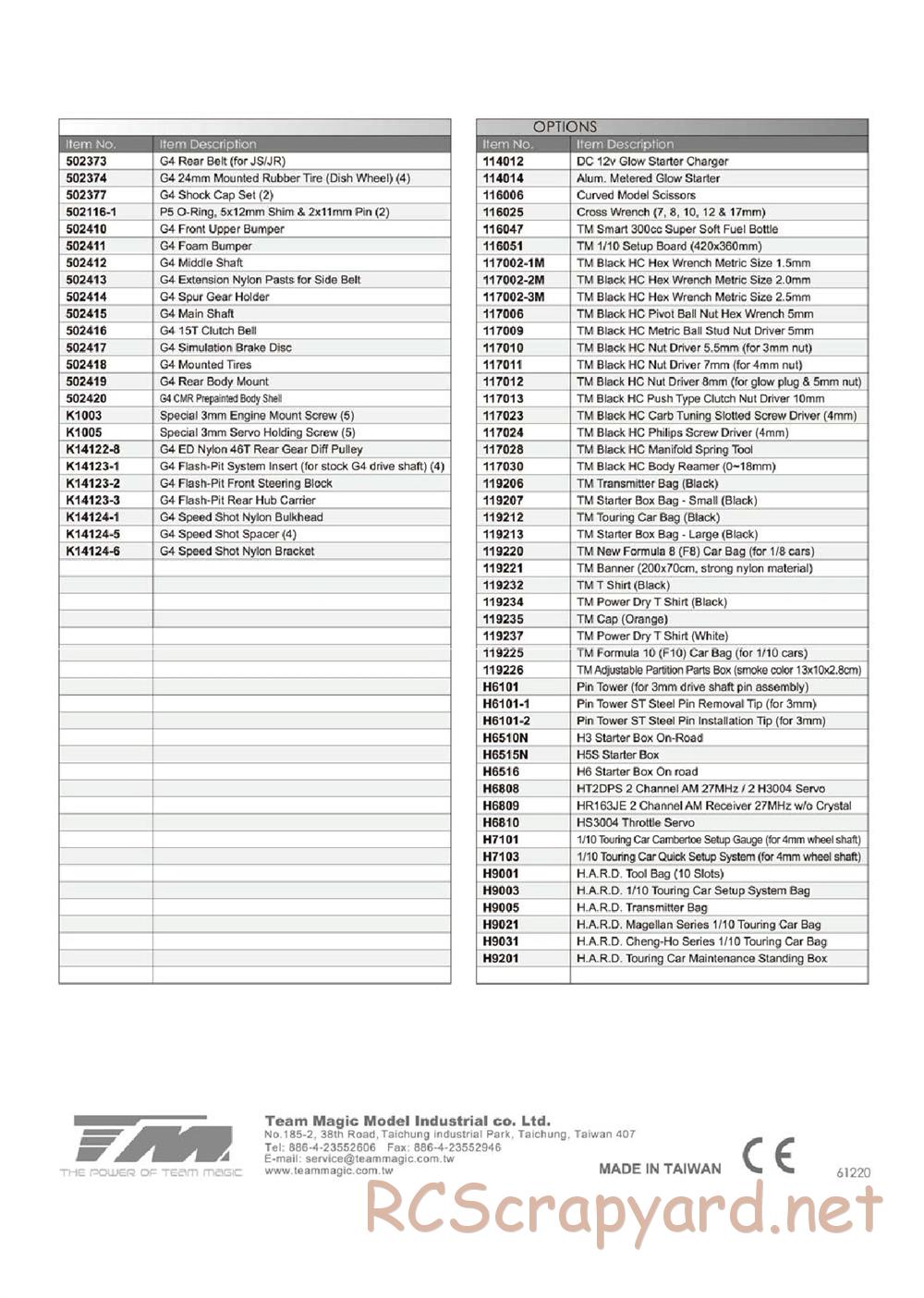 Team Magic - G4D - Manual - Page 5