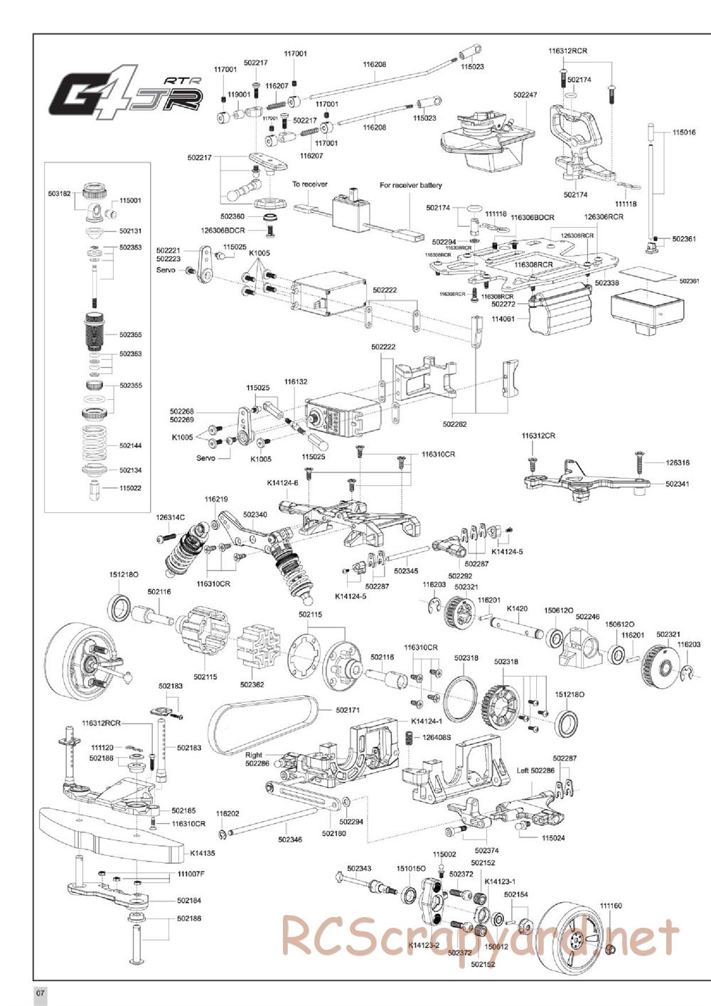 Team Magic - G4JR - Exploded View - Page 1