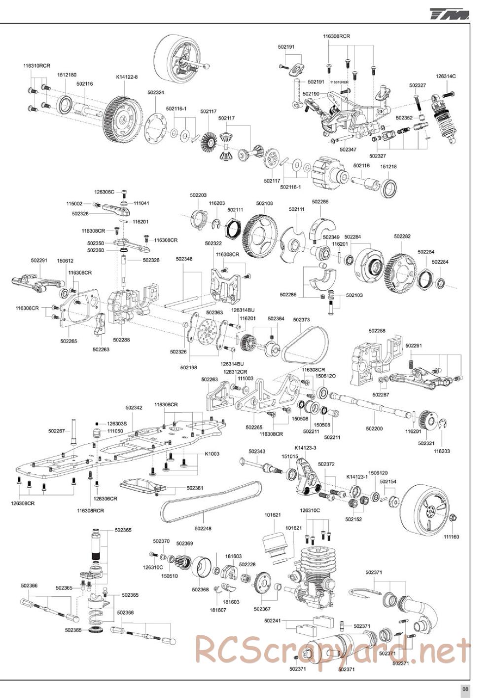 Team Magic - G4JR - Exploded View - Page 2