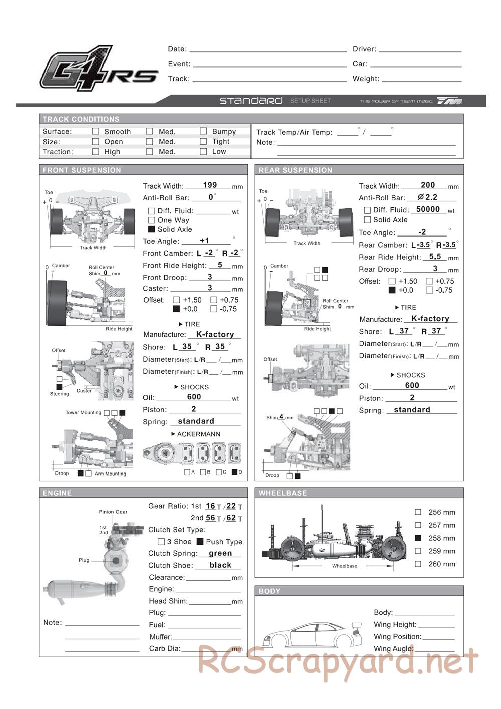 Team Magic - G4RS 09 (G4RS II) - Manual - Page 15