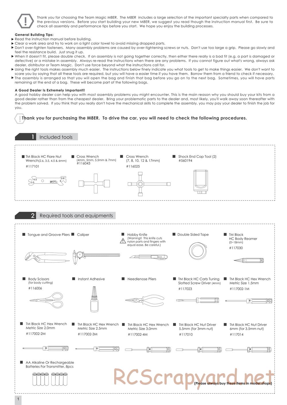 Team Magic - M8ER - Manual - Page 2