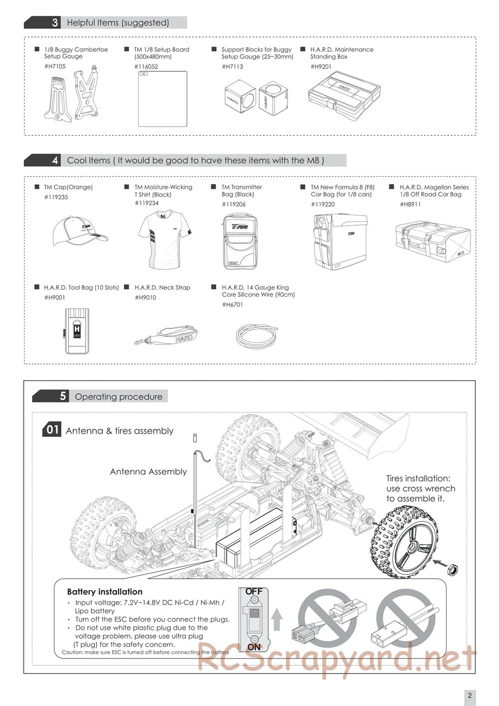 Team Magic - M8ER - Manual - Page 3