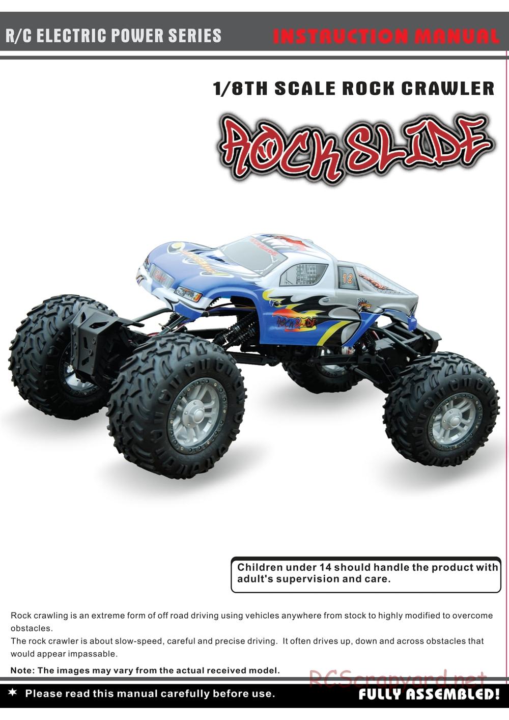 Redcat Racing - Rockslide Super Crawler - Manual - Page 1