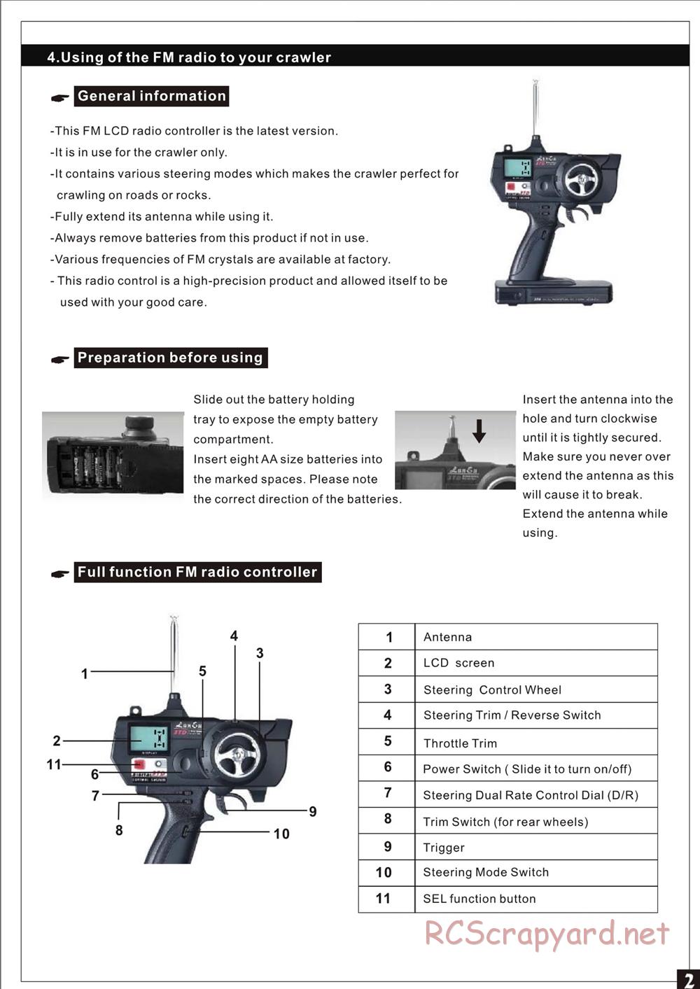Redcat Racing - Rockslide RS10 - Manual - Page 3