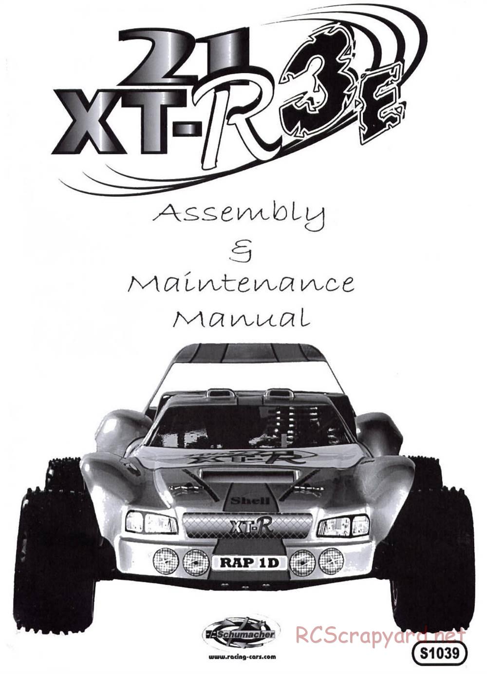 Schumacher - Nitro 21 XT-R3E - Manual - Page 1
