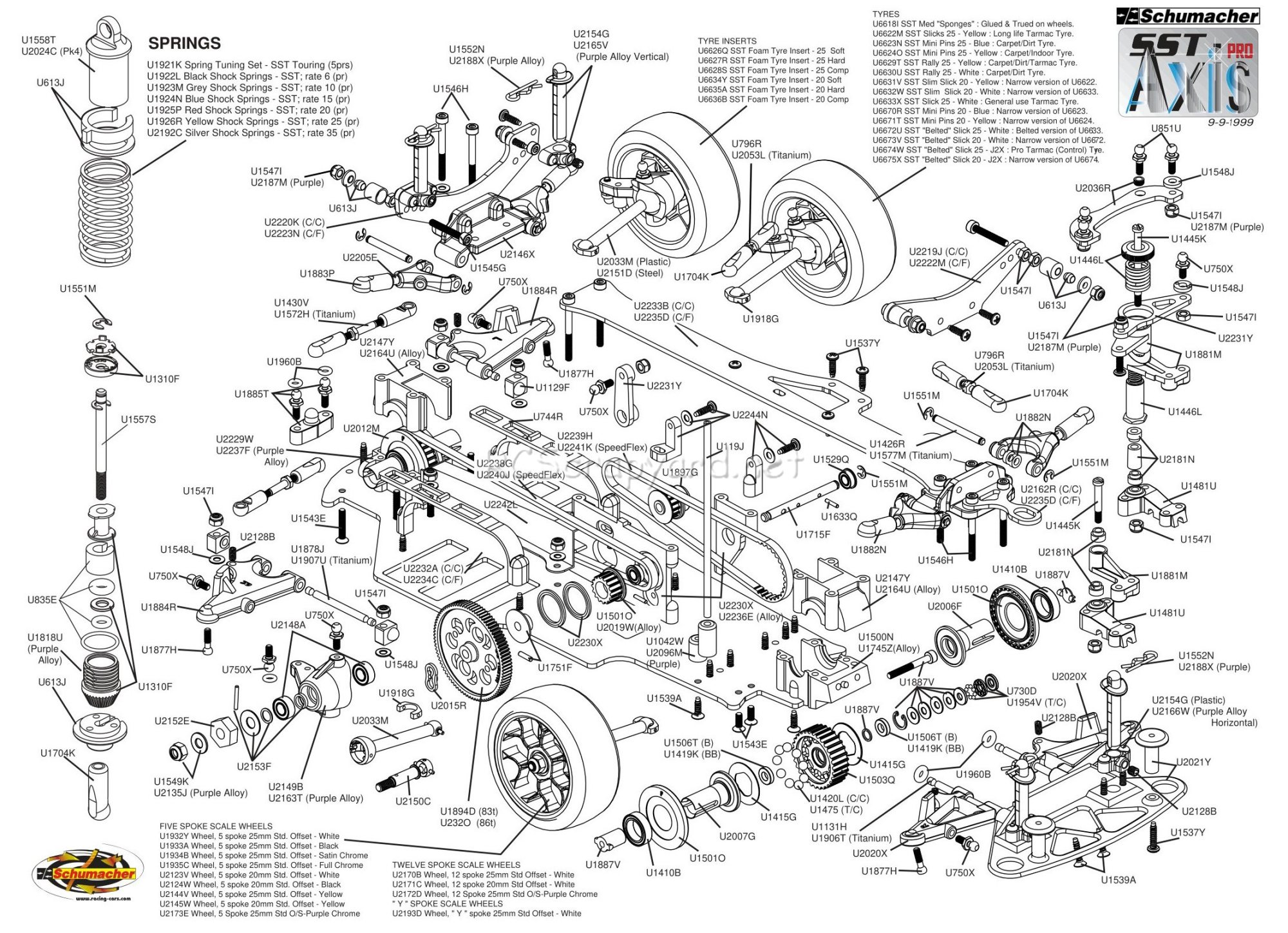 Schumacher - SST Axis Pro - Exploded View