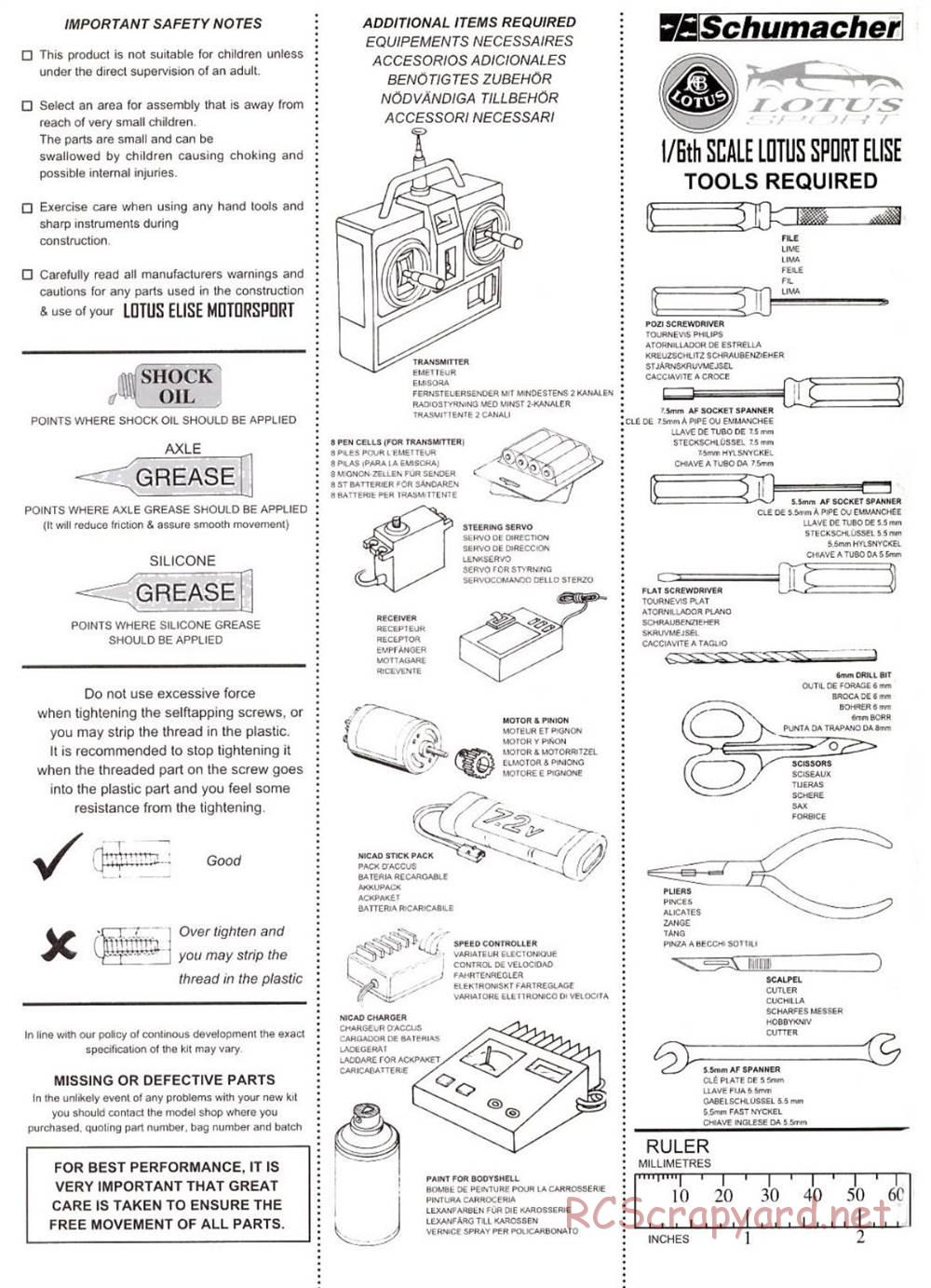 Schumacher - Big 6 Lotus EP - Manual - Page 2