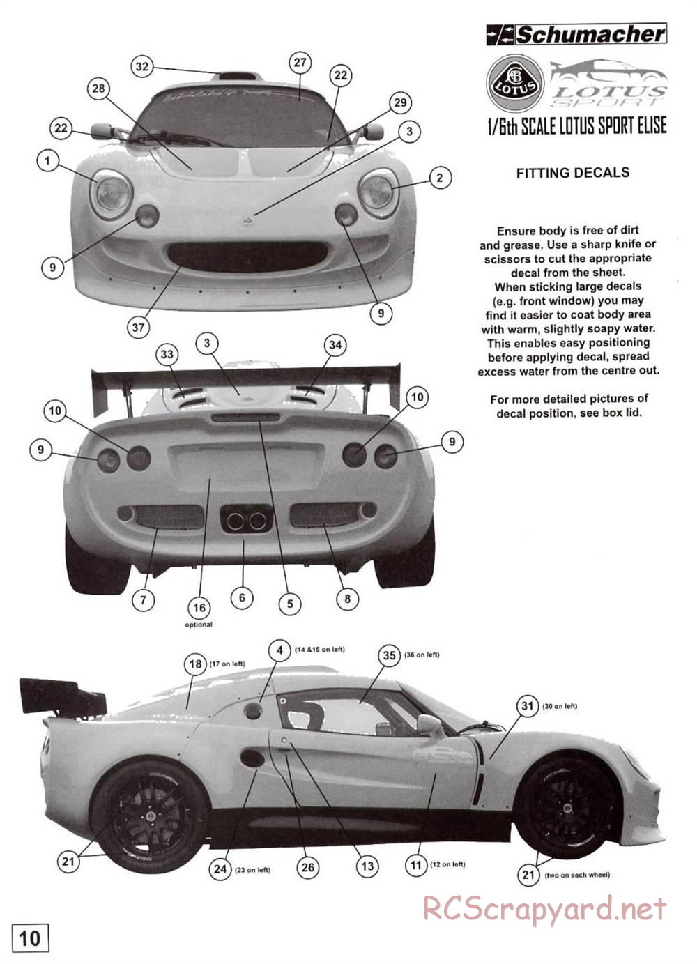 Schumacher - Big 6 Lotus EP - Manual - Page 4