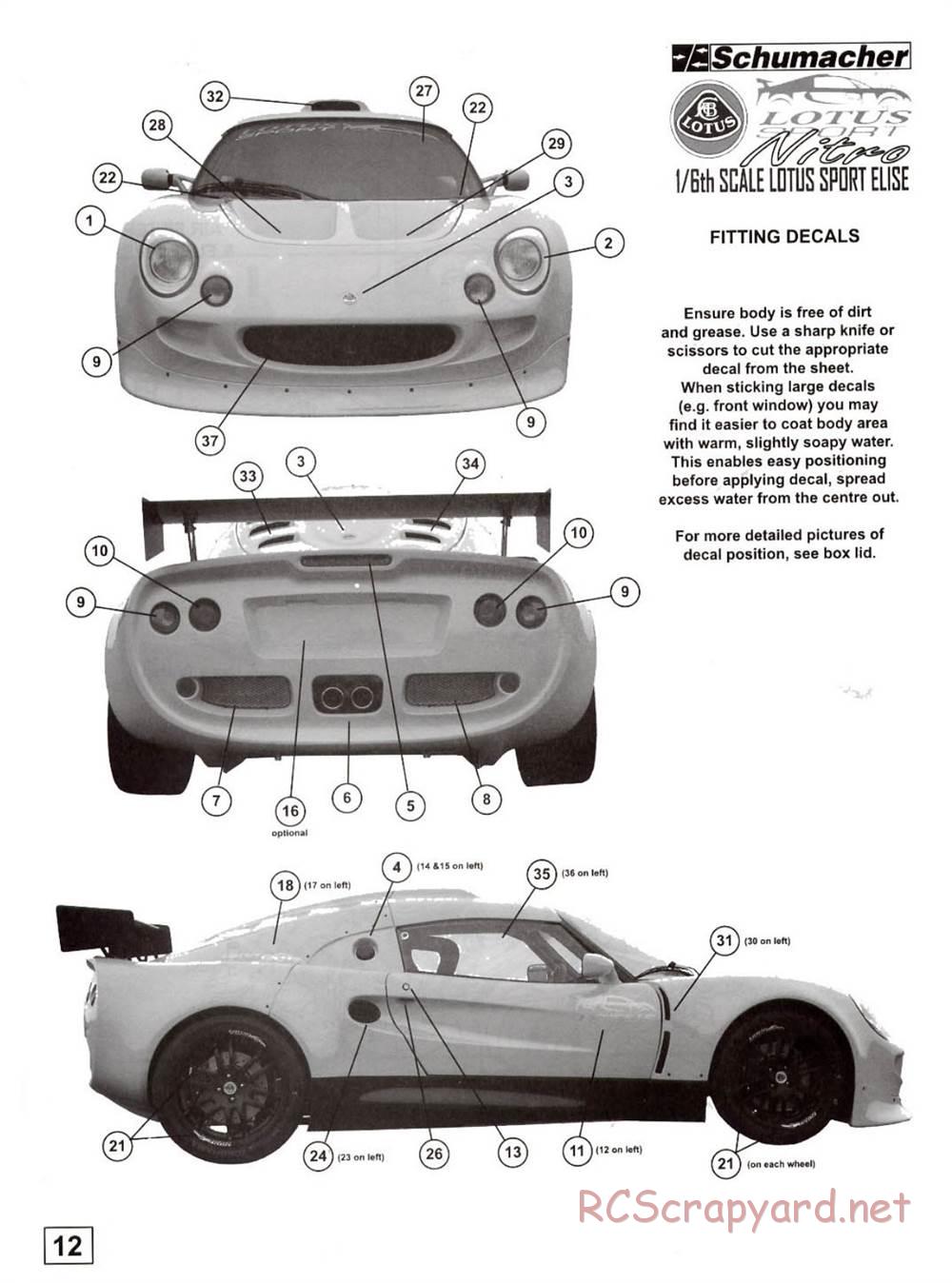 Schumacher - Big 6 Lotus Nitro - Manual - Page 6