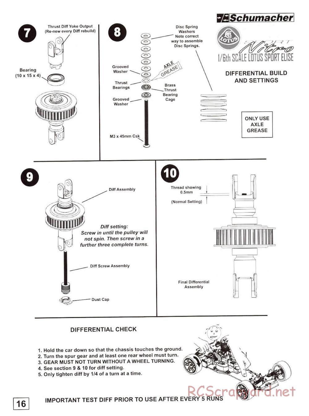 Schumacher - Big 6 Lotus Nitro - Manual - Page 10