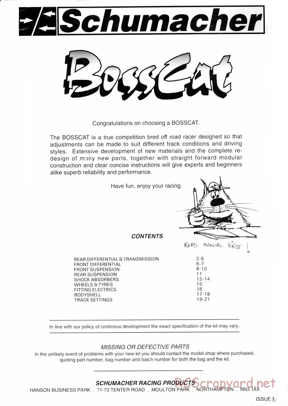 Schumacher - BossCat - Manual - Page 2