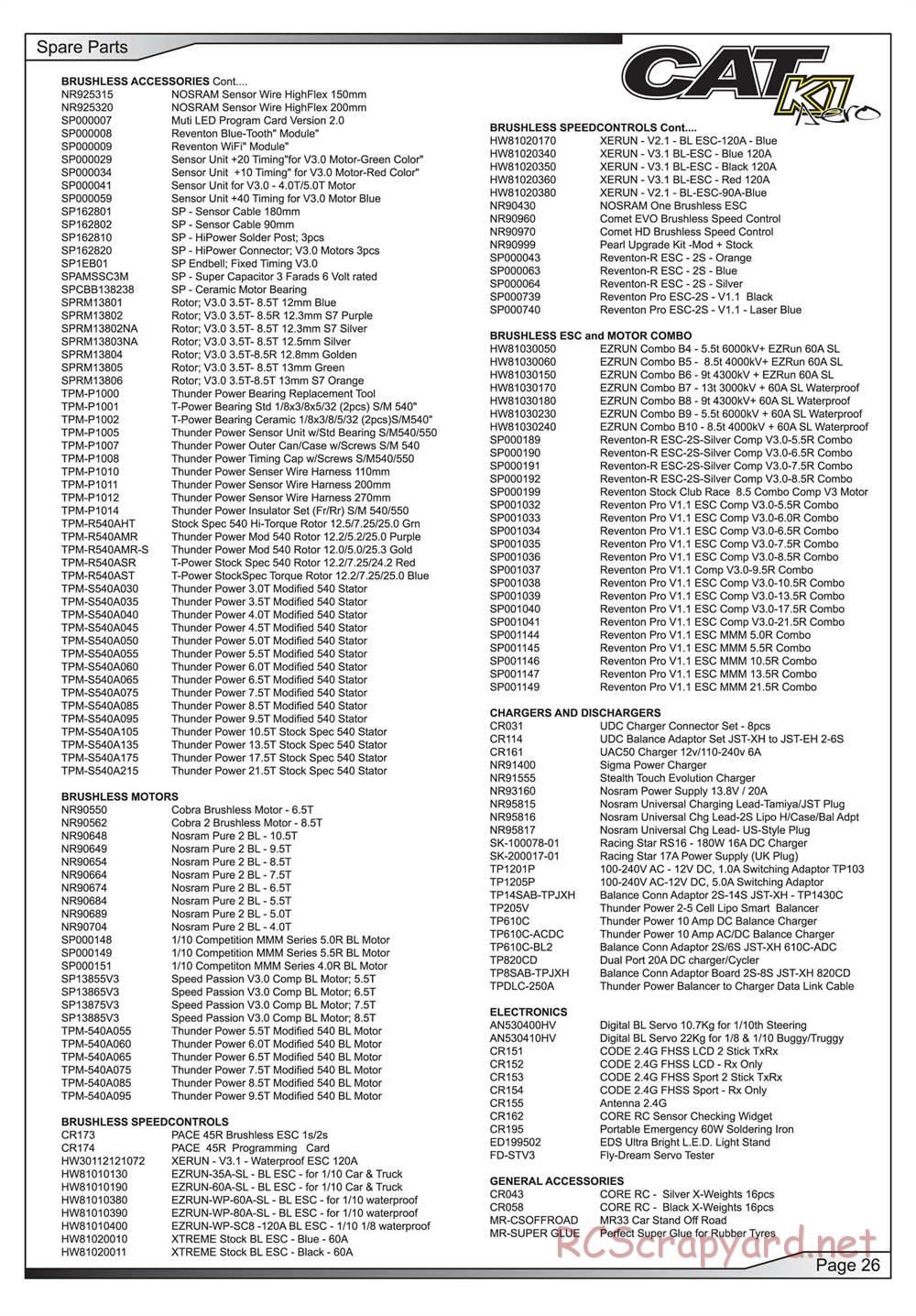 Schumacher - Cat K1 Aero - Manual - Page 27