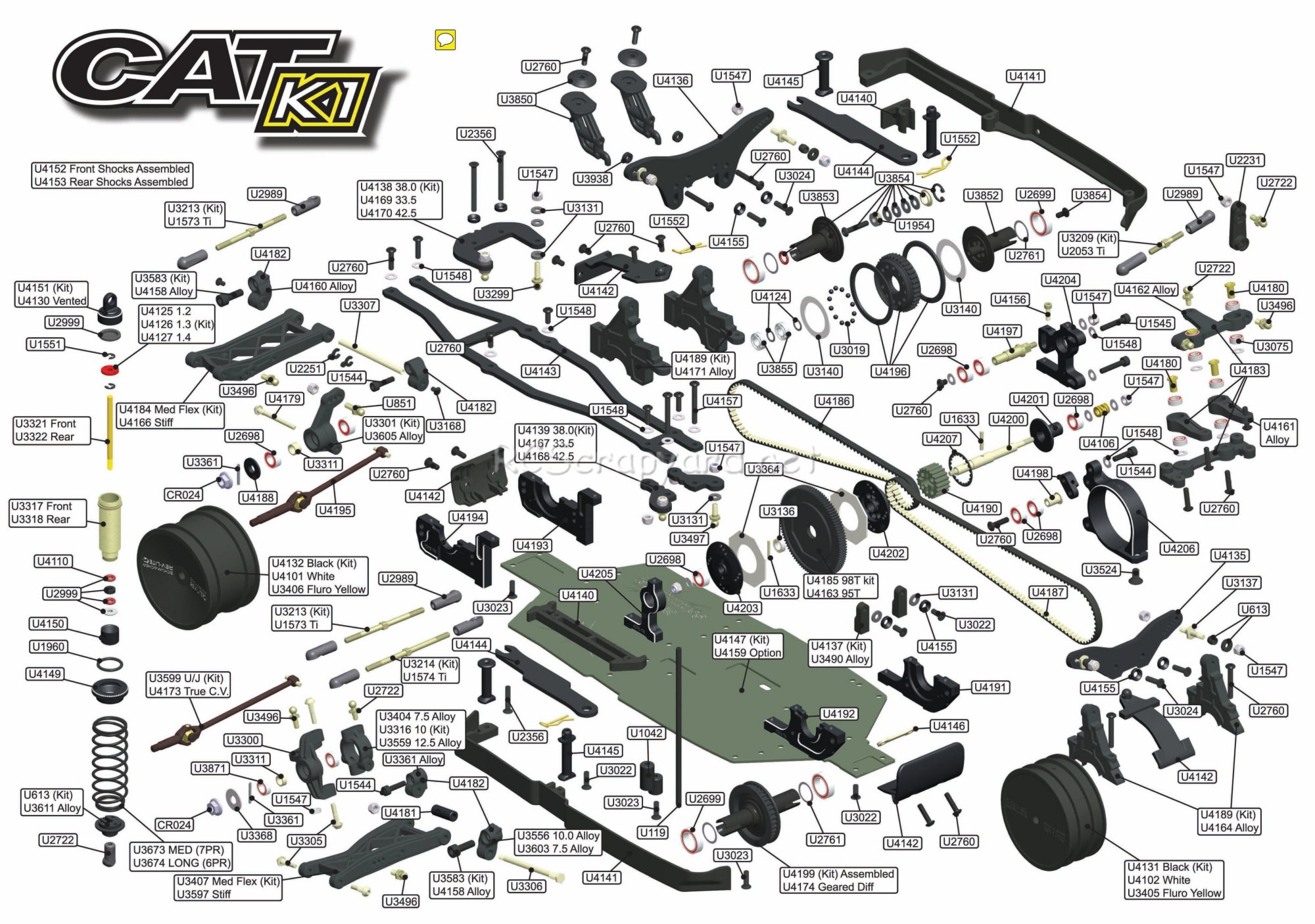 Schumacher - Cat K1 - Exploded View - Page 1