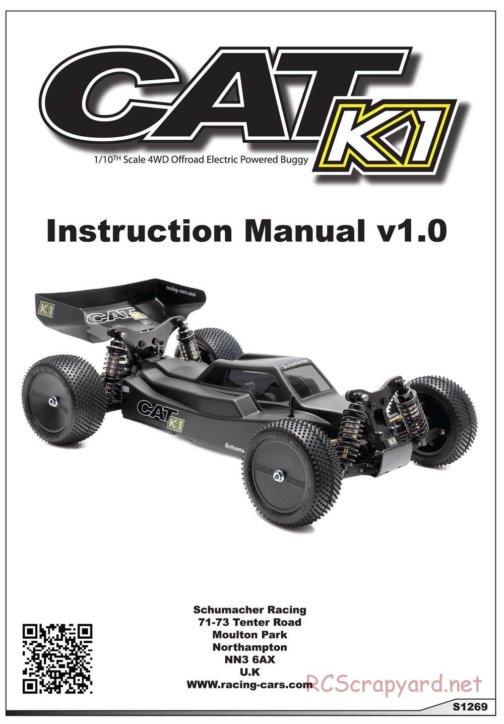 Schumacher - Cat K1 - Manual - Page 1