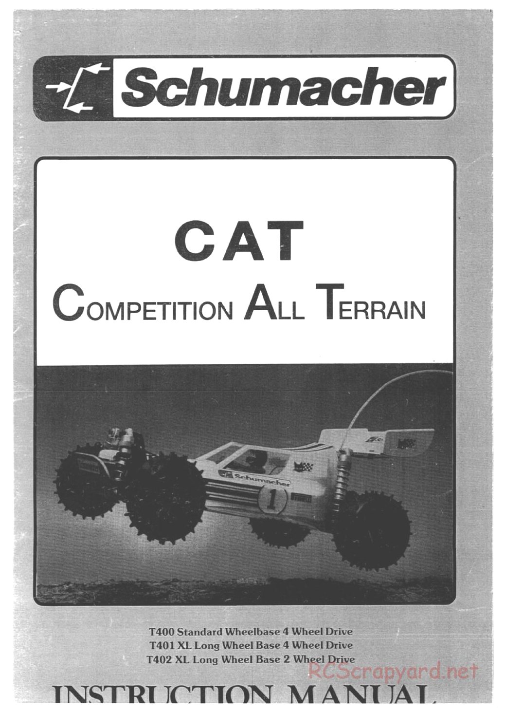 Schumacher - Cat XL - Manual - Page 1