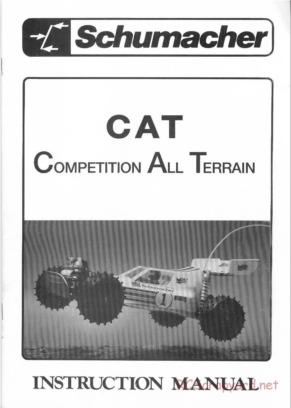 Schumacher - Cat SWB - Manual - Page 1
