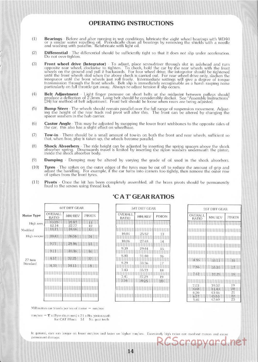 Schumacher - Cat SWB - Manual - Page 14