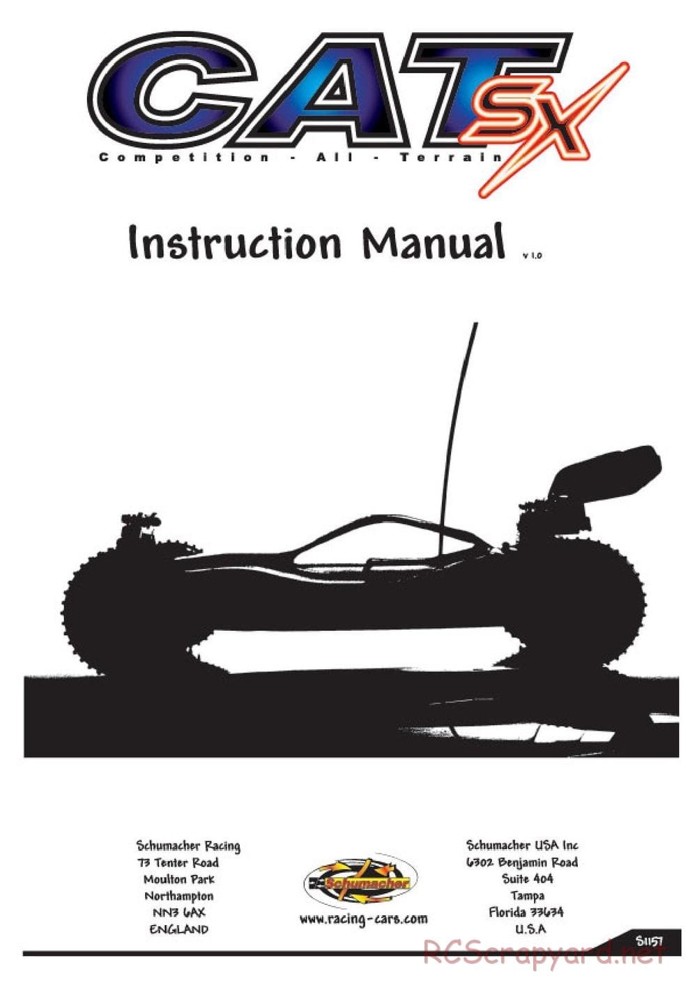 Schumacher - Cat SX - Manual - Page 1