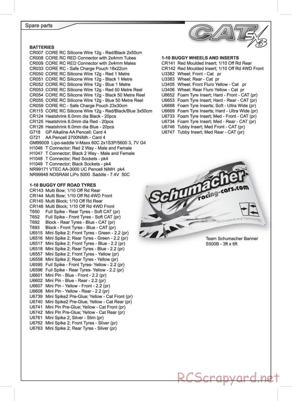 Schumacher - Cat SX3 - Manual - Page 53