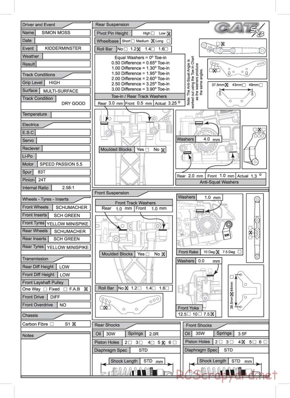 Schumacher - Cat SX3 - Manual - Page 57