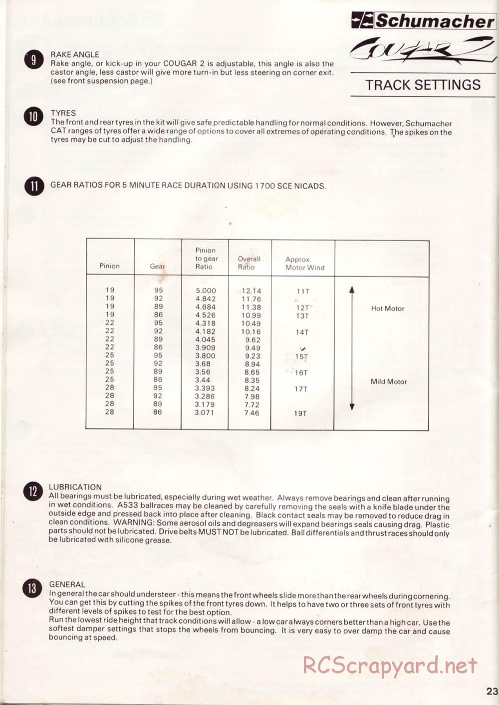 Schumacher - Cougar 2 - Manual - Page 26