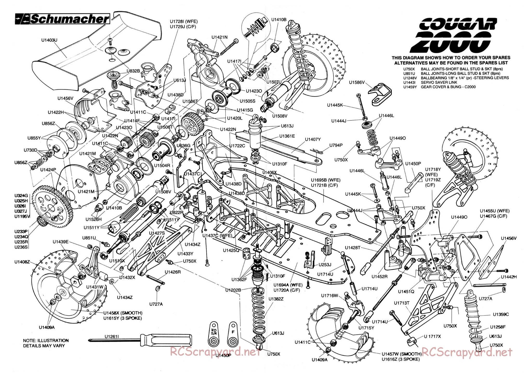Schumacher - Cougar 2000 - Exploded View