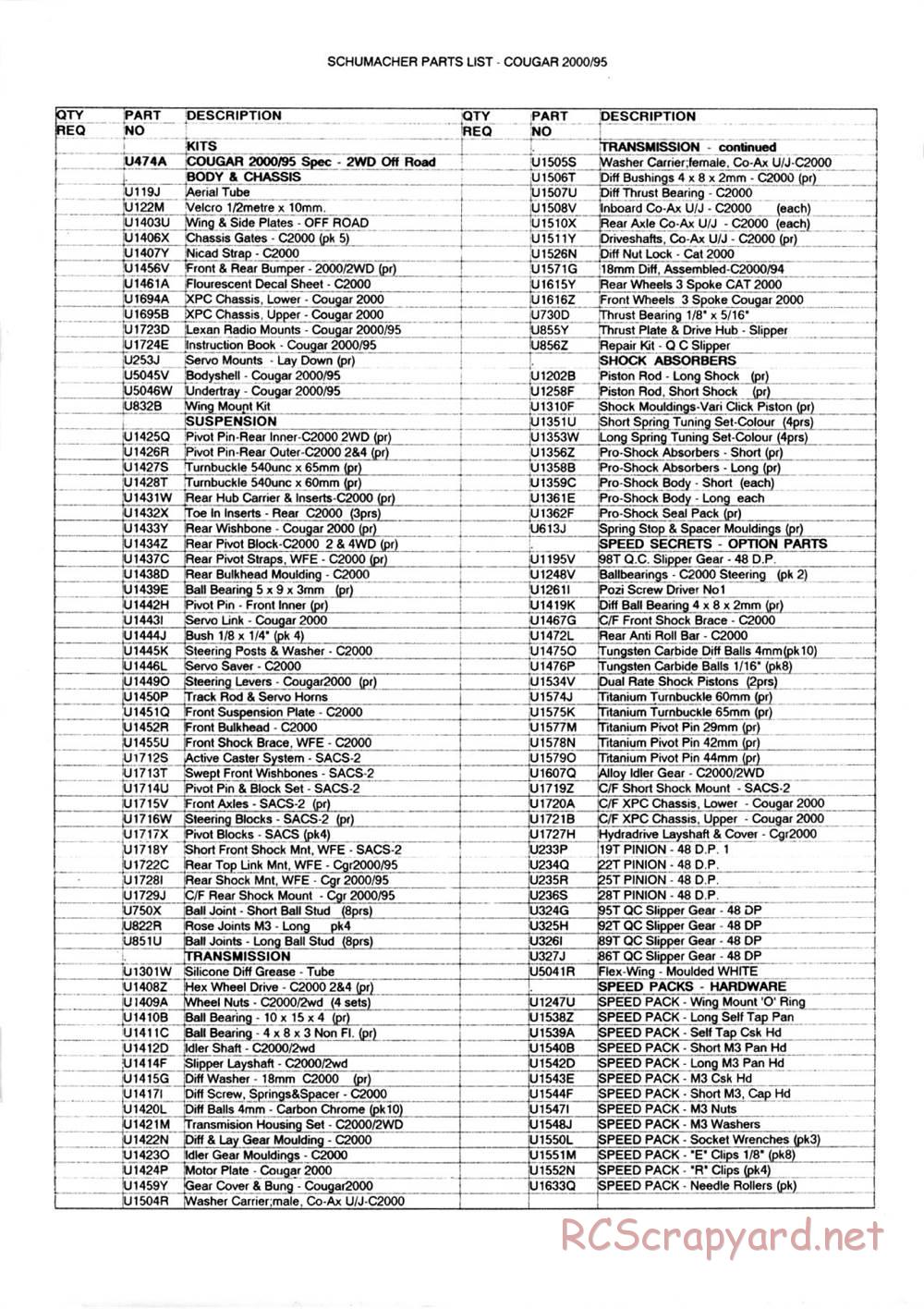 Schumacher - Cougar 2000 - Manual - Page 16