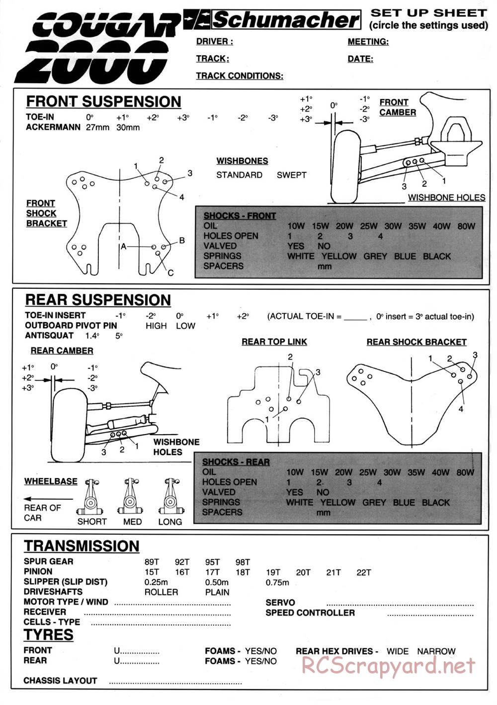 Schumacher - Cougar 2000 - Manual - Page 32